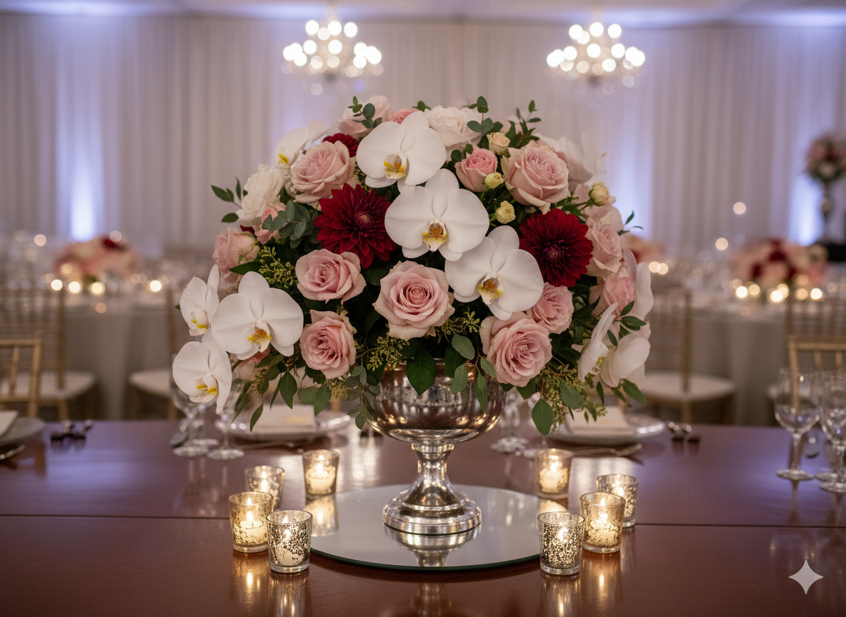 Floral centerpiece for events